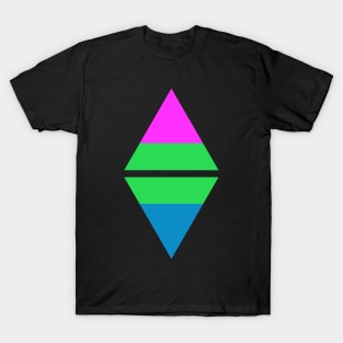 #nerfingwithpride Auxiliary Logo - Polysexual Pride Flag T-Shirt